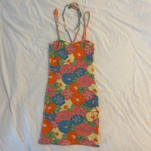 M Zara Floral Mini Dress